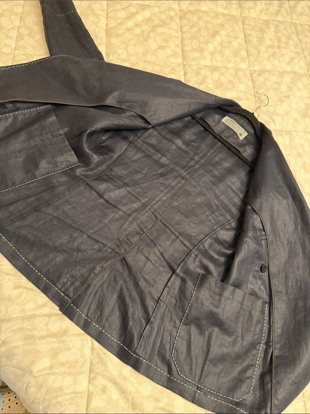 G-Star Men's Dark Navy Double-Breasted 100% Linen Blazer - Picture 12 of 14